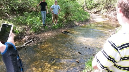 Waves in the creek.