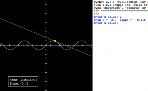 With a sin curve.