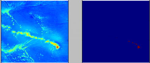 Hawaiian Islands with adjusted topography and ocean-land.