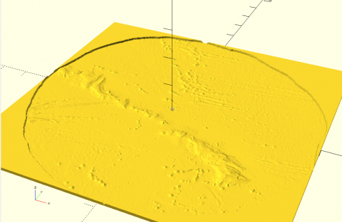 3d model of the Hawaiian island chain.