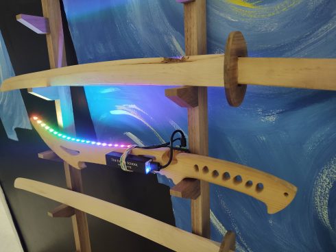 Student built LED strip.