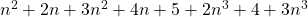  n^2 + 2n + 3n^2 + 4n + 5 + 2n^3 + 4 + 3n^3 