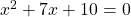  x^2 + 7 x + 10 = 0 