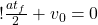 !  \frac{a t_f}{2} + v_0 = 0  