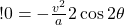 !  0 = -\frac{v^2}{a} 2 \cos{2\theta}   