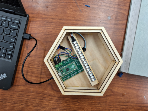 A simple board with a raspberry pi and some terminal blocks